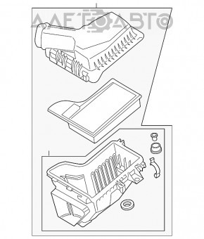 Corpul filtrului de aer Ford Mustang mk6 15- 3.7