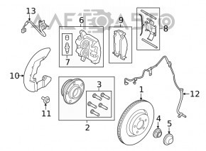 Ступица передняя правая Ford Mustang mk6 15- новый OEM оригинал