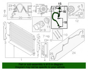 Compresorul de aer condiționat al cuptorului Ford Mustang mk6 15- 5.0, primul