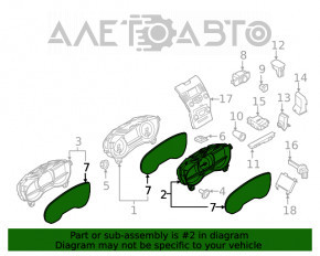 Panoul de instrumente Ford Edge 15-16 cu 2 ecrane, 85k zgârieturi.