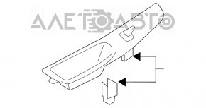 Capacul de control al geamului electric din spatele dreapta al Ford Edge 15-