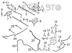 Trapezul de curățare a parbrizului cu motor pentru Ford Edge 15-