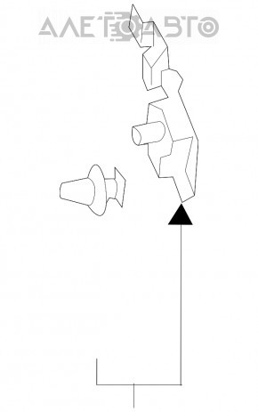 Suportul drept al barei spate sub stopul Ford Edge 15-18 pre-restilizare.