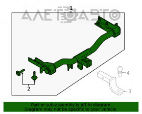 Bară de remorcare Ford Edge 15-18 fără mufă