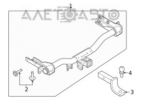 Bară de remorcare Ford Edge 15-18 fără mufă