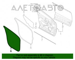 Garnitura de etanșare a cadrului ușii, stânga față, Ford Edge 15-