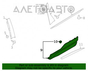 Capac usa inferioara spate dreapta Ford Edge 15- structura