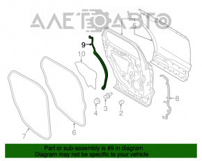 Garnitură arc aripă dreapta spate Ford Edge 15- clema ruptă