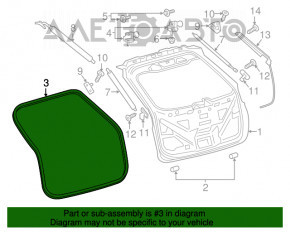 Уплотнитель резина двери багажника Ford Edge 15-18