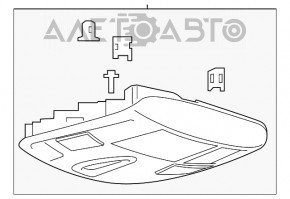 Plafonul de iluminare frontal pentru Ford Edge 19- gri, fără panoramică