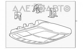 Plafonul de iluminare frontal pentru Ford Edge 20 - gri sub panoramă