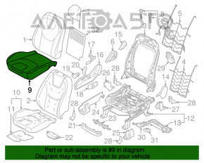 Scaun pasager Ford Edge 15- cu airbag, electric, incalzit, piele neagra, Titanium, pentru curatare.