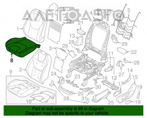 Водительское сидение Ford Edge 15- с airbag, электро, подогрев, кожа черная, Titanium