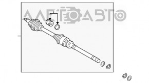 Arborele puntea fata dreapta Mazda CX-9 16- AWD nou original OEM