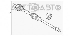 Ax cu roți față dreapta Mazda CX-5 17- awd cu defect de grenadă, ruginit.