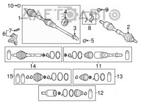 Ax cu roți față dreapta Mazda CX-5 17- awd ruginită