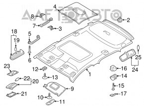 Manerul plafonului dreapta Ford Ecosport 18-22