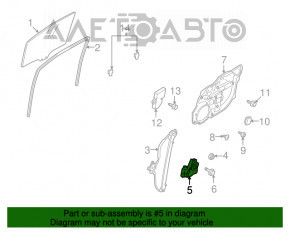 Motorul geamului electric din față dreapta Mazda CX-7 06-09, nou, original OEM