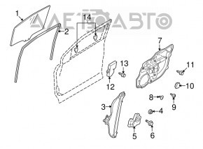 Motorul geamului electric din față dreapta Mazda CX-7 06-09, nou, original OEM