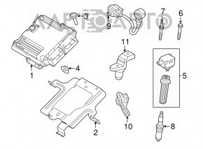 Modulul ECU al motorului Ford Edge 15-18 2.0T