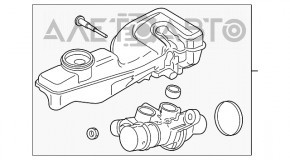 Cilindrul principal de frână cu rezervor pentru lichid de frână Ford Fusion mk5 17-20