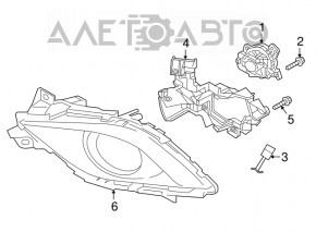 Кронштейн птф левый Mazda 6 16-17 OEM