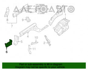 Grila amplificatorului de bara fata stanga Nissan Sentra 13-19