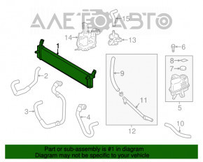 Радиатор охлаждения инвертора Lexus ES300h 13-18 кривой