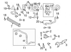 Suportul pompei de răcire a invertorului Toyota Prius 30 10-15