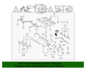 Terminal negativ al bateriei Toyota Highlander 08-10.