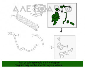 Radiatorul invertorului Lexus Hs250h 10-12 fără capac, suport rupt.