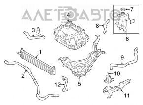 Radiatorul de răcire a invertorului pentru Lexus CT200h 11-17 cu capac