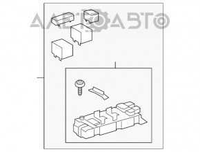Блок предохранителей батареи Lexus RX450h 10-15