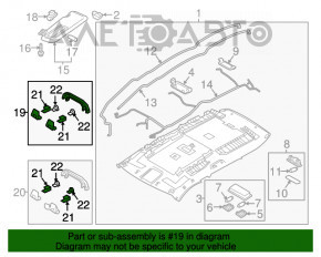 Maner plafon stânga față Mazda CX-5 13-16 gri nou OEM original