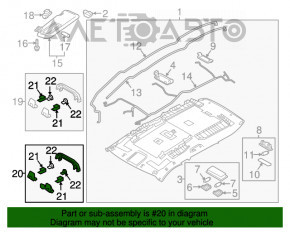 Ручка потолка задняя левая Mazda 3 14-18 BM серая новый OEM оригинал