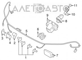 Проводка переднего бампера Ford Explorer 16-17 под парктроники OEM