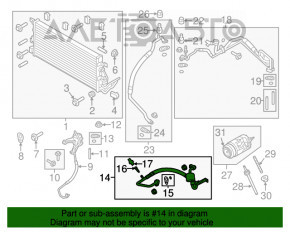 Bobina de condensare a compresorului de aer condiționat Ford Explorer 13-19 sport