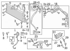 Bobina de condensare a compresorului de aer condiționat Ford Explorer 13-19 sport