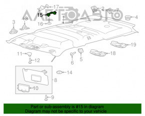 Manerul plafonului din față dreapta pentru Ford Explorer 16-19, negru