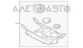 Capacul consolei centrale cu suporturi pentru pahare Ford Explorer 16-19