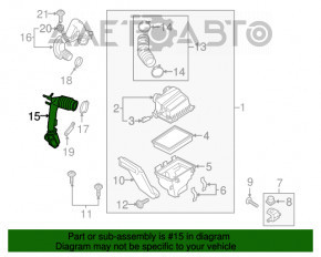 Conductă de aer Ford Edge 15-18 2.7T partea din față