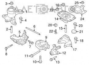 Suport motor stânga Ford Fusion mk5 13-20 1.5T, 1.6T, 2.0T, 2.5 nou original OEM