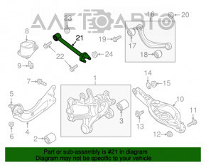 Bara transversală inferioară spate stânga Mazda 6 13-17 ruptă.