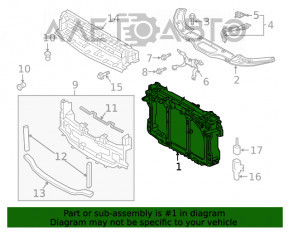 Televizor panou radiator Mazda 6 13-21 sub croazieră