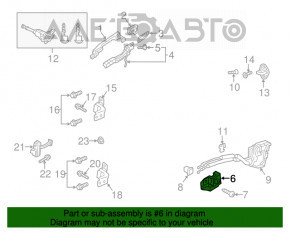 Manerul ușii interioare față stânga Mazda 6 13-21