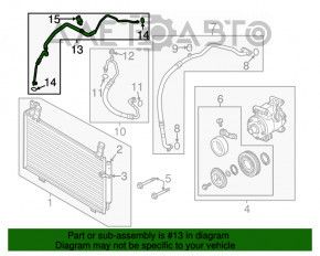 Трубка кондиционера печка-конденсер Mazda 3 14-18 BM