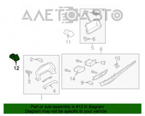 Deflectorul de aer al torpedoului stânga Mazda 6 13-15 negru