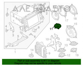 Difuzorul din torpedoul dreapta Mazda 6 13-21 Bose