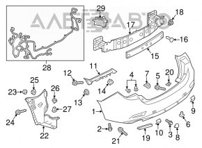 Bara spate dreapta Mazda 6 13-17, parte din plastic nou OEM original.