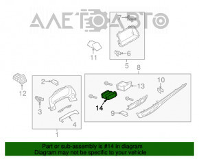 Conducta de aer central stânga pentru torpedo Mazda 6 13-15 negru